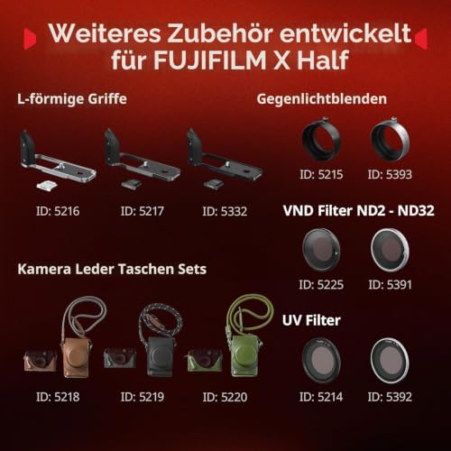 SMALLRIG Daumengriff für FUJIFILM X Half, Anti-Rutsch-Design, Schwarz – Ansicht 6