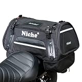 NICHE Motorcycle Rear Bag Tail Bag, Weather Resistant Tail Trunk for Sports Bike and Street Bike, Un