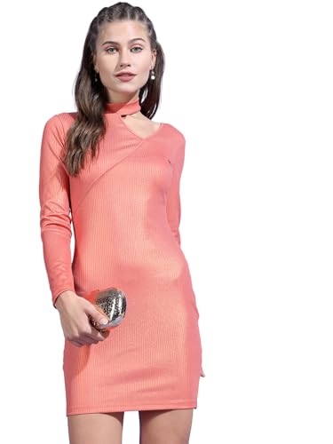 Tokyo Talkies Orange Bodycon Mini Dress