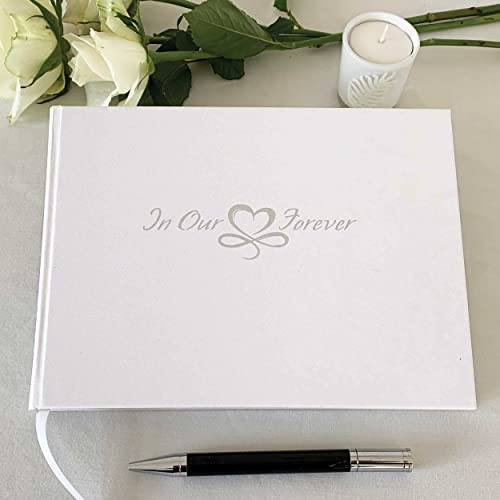 Livre de condoléances In Our Hearts Forever ivoire pâle 228x170mm