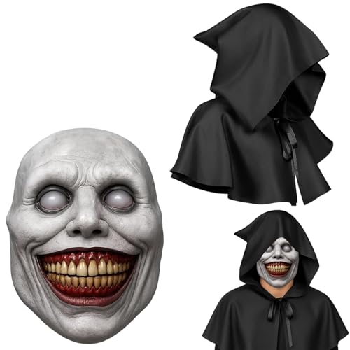 ZHLKHIOP 2-Pack Demon Costume Accessories for Spooky Parties,Scary Mask,Creepy Mask,Scary