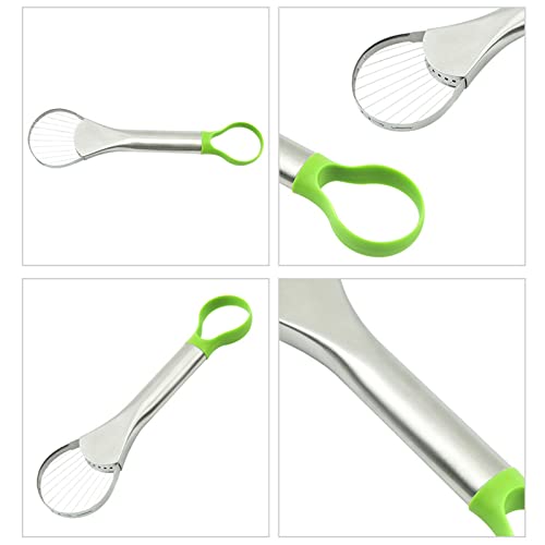 Foto von 2-in-1 Avocadoschneider Edelstahl Avocado Schneider, Entkerner Schäler Avocadoschäler, Avocado Slicer Cutter, Obstschäler für Fresh Avocado Saver in Haushalt Küche, Multifunktionales Avocado Werkzeug