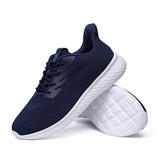ZOVE Men's Running Walking Shoes Comfortable Athletic Plus Size Tennis Sneakers Blue 44