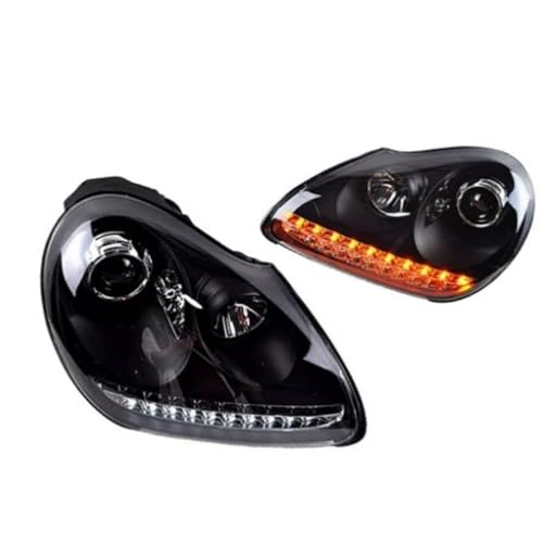 HPZPRPCEW Pour Porsche Pour Cayenne 955 2003-2007 Phares De Voiture Entièrement LED Assemblage Phare Automatique Kit D'accessoires Lentille Projecteur(Halogen)