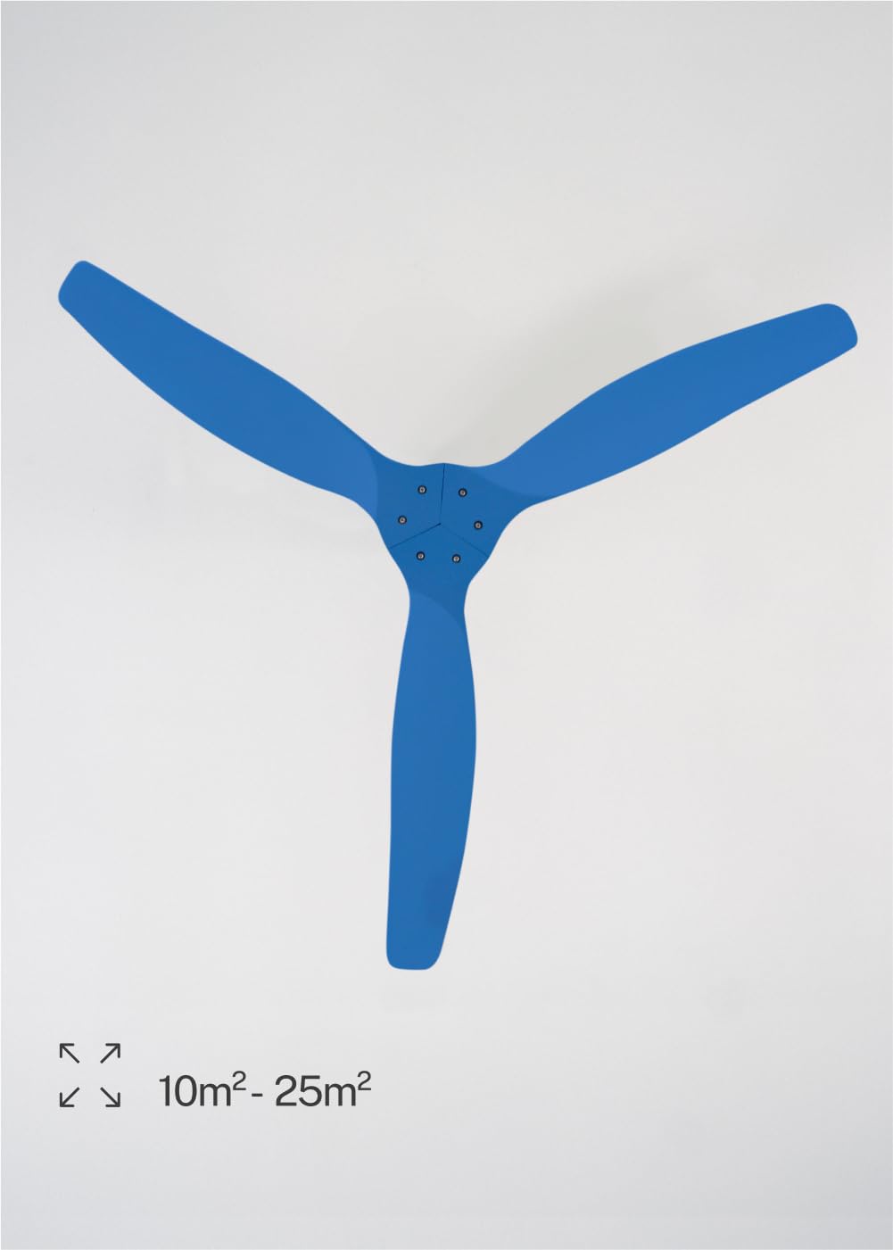 CREATE / WINDCALM M/Ventilatore da soffitto blu cobalto con telecomando / 40W, silenzioso, ABS, Ø132 cm, 6 velocità, timer, funzione estate-inverno