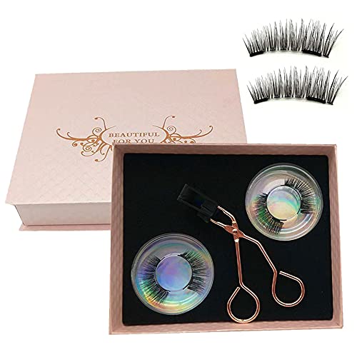 Magnetic Eyelashes Applicator Tool Kit,Dual Magnetic Eyelashes Without Eyeliner no Glue Needed