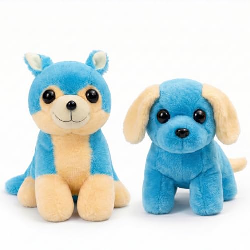 Image of Tabitha Stuffed Toys-Ultra Soft Plush Toy for Kids | Birthday Gifts for Kids and Girls | (Combo of 2 Toys 25 Cm Blue Cat & 25 Cm Blue Dog)