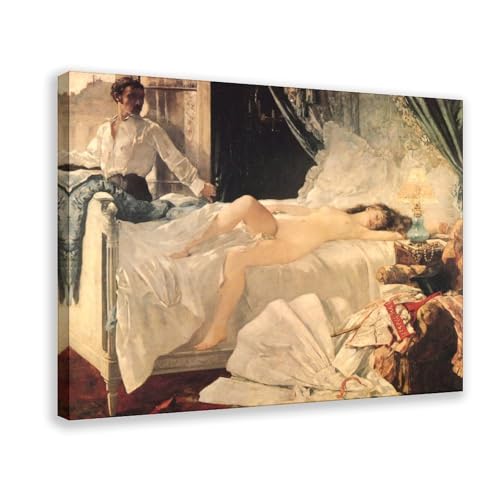 Peinture Rolla de Henri Gervex sur toile premium avec cadre suspendu élégant 61x91cm