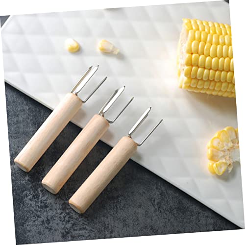 GANAZONO 8Pcs Garfo Espiga Alças Espiga Pegas Suporte De Algodão Doce Suporte De Milho Suporte De Mi