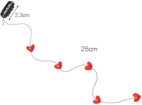 Miniatura 3 de 3 piezas de acrílico Love Heart Bead Streamline Hair Extensions Hair Pinzas para el cabello, horquillas laterales para el cabello, horquillas para