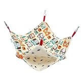 Toyvian Cama Colgante para Mascotas Doble y Lavable Cama Suspendida para Hámster Cobaya y Otros Pequeños Animales Adecuada para