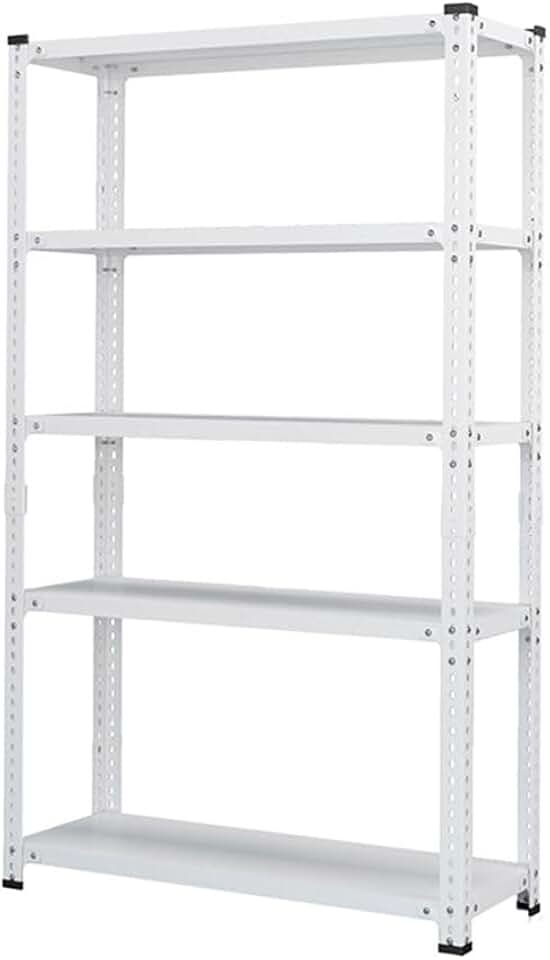 Carbon Steel Shelf Garage Metal Shelving Unit Adjustable 5 Tier Standing Rack Organizer Utility Shelves for Warehouse, Garage, Kit