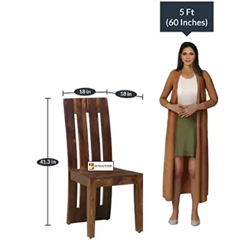 Image of KENDALWOOD Furniture | Sheesham Wood Dining Table with 6 Chairs with 1 Table| 6 Seater Dining Set-1 Year Warranty | Dining Room Furniture (Teak Finish) -DIY(Do-It-Yourself)