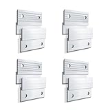 4 pares de ganchos franceses con tacos franceses, arte Fram (plateado)