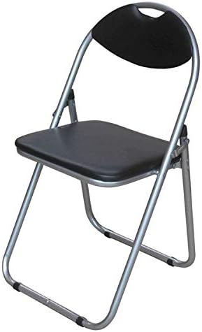 Taylor & Brown Pack of 6 Black Padded Folding Chair Back Rest Easy Store for Home, Dining, Office, Computer Desk Chairs, Seating Events - Size 44cm x 45cm x 78cm