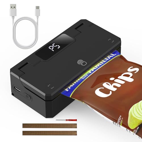 Scelleuse de sacs portative rechargeable avec cutter et 5 modes de temps
