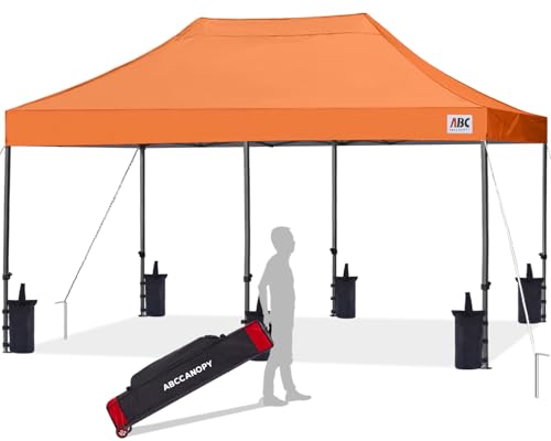 Image of ABCCANOPY Patio Pop Up Canopy Tent 10x20 Commercial-Series(Orange)