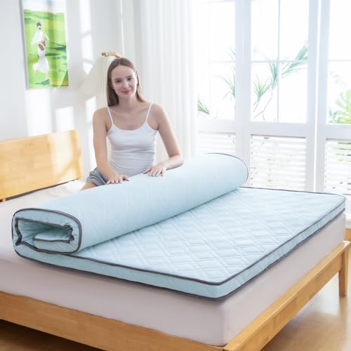 CHERRYLUX Japanese Futon Mattress, Thicken Tatami Mat Sleeping Pad Queen Size 60