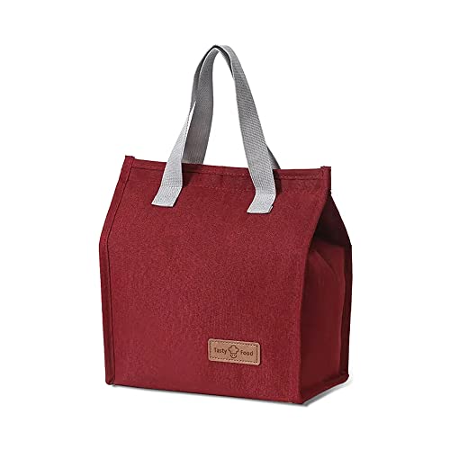 Lunch Bag For Women/Men - Leakproof - Adult Large Reusable Lunch Tote Bag, For Picnic, Beach, Office Work. High Capacity Lunch Box. (Red) #TOP7