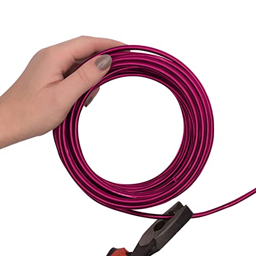 Vaessen Creative Filo di Ferro Modellabile da 10 m x 5 mm Strong Pink – Filo Flessibile per Creazioni Floreali, Realizzazione di Gioielli e Modellismo - Immagine 2