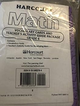 Hardcover Harcourt School Publishers Math: Vocal Chords/Teacher ACT Package Grade 6 Book