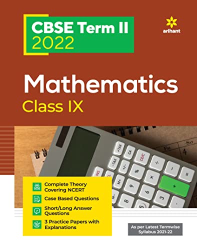Arihant CBSE Mathematics Term 2 Class 9 for 2022 Exam (Cover Theory and MCQs)