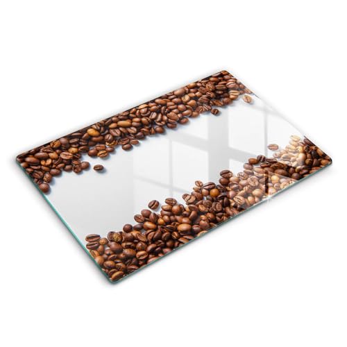 Matériau résistant pour planche à découper induction 80x52cm décor café grain design