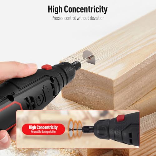 Cordless Rotary Tool Kit,12V Rechargeable Rotary Tool with 343pcs Accessories,7 Variable Speed 35000RPM, Power Rotary Multi Tool Kit for Sanding, Polishing, Carving, Drilling and DIY Crafts 5 Cordless Rotary Tool Kit,12V Rechargeable Rotary Tool with 343pcs Accessories,7 Variable Speed 35000RPM, Power Rotary Multi Tool Kit for Sanding, Polishing, Carving, Drilling and DIY Crafts - Image 5