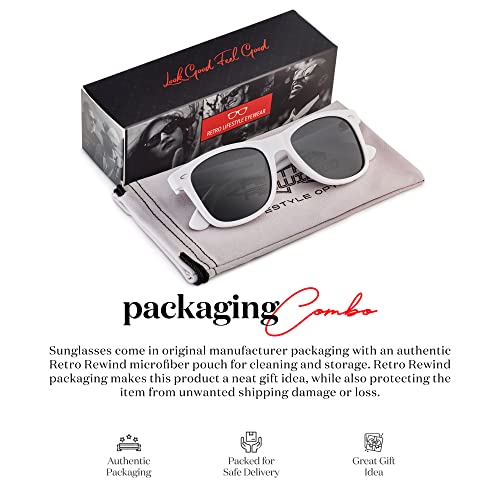 Retro Rewind Classic Sunglasses, White | Smoke Polarized #TOP5