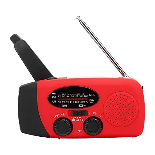 VGEBY Hand Cranking Generate Electricity Solar Charging LED Light Disaster Prevention Emergency AM FM Radio with NOAA Function