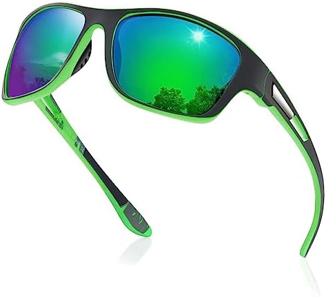 suoso Polarized Sports Sunglasses for Men: UV400 Protection Goggles Womens Wrap Around Glasses for Driving Fishing