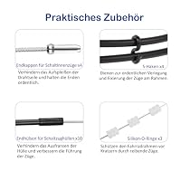 Fahrrad Schaltzug Set – 2m Schaltzughülle, 4 Schaltinnenzüge aus verzinktem Stahl, Endkappen & Zubehör – Kompatibel mit MTB, Rennrad, Faltrad – Schaltzug Ersatz für Vorder- & Hinterradschaltung – Ansicht 5
