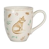 Clayre & Eef Tasse FXMU 11*8*9 cm / 0,3L - Mehrfarbig Keramik Kaffeebecher Tass Kaffeetasse