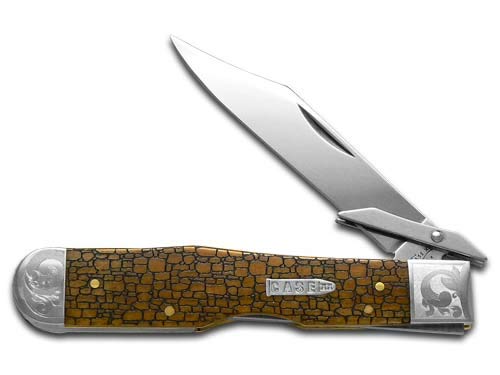 Case XX Scrolled Stone Wall Antique Bone Cheetah 1/200 Stainless