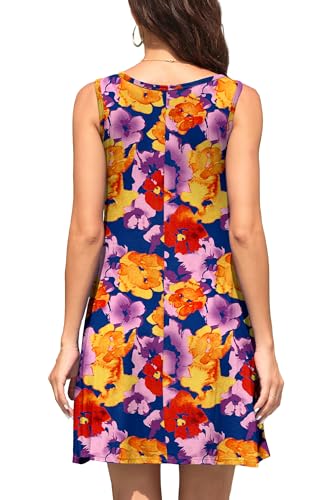 Image of WEACZZY Women Summer Casual Swing T Shirt Dresses Beach Cover up Loose Dress