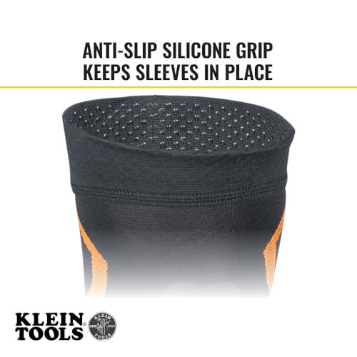 Klein Tools 60622 Knee Pad Compression Sleeve, Knee Support for Construction, Workers and Athletes, Black, S/M by KLEIN TOOLS - Image 5
