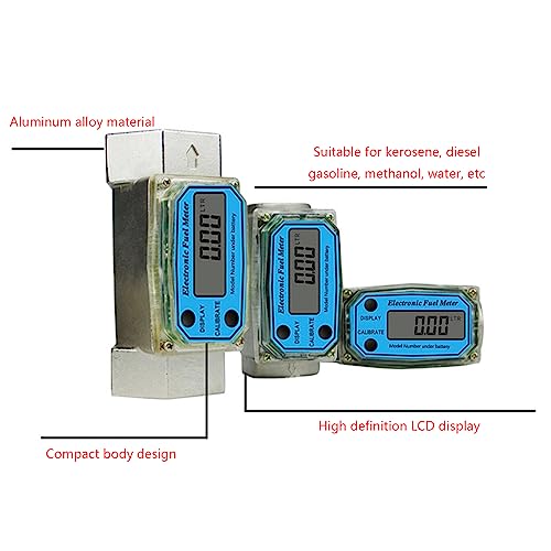 Débitmètre de carburant numérique 1 pouce en aluminium haute précision - 8