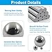 Bivethoi 100 Pack Carbon Steel Bearing Balls, 9mm Precision Steel Balls Polished Bearing Balls for Industrial Equipment/DIY Enthusiasts