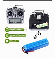 Yangers 7,4 V 3000 mAh 2S Lipo RC Akku Ersatzakkus Pack JST Stecker Stecker mit USB-Ladegerät Set für Frsky Taranis X9D Plus Flysky Transmitter Fernbedienung FPV-Empfänger Goggle Airsoft Toys Drohne – Ansicht 2