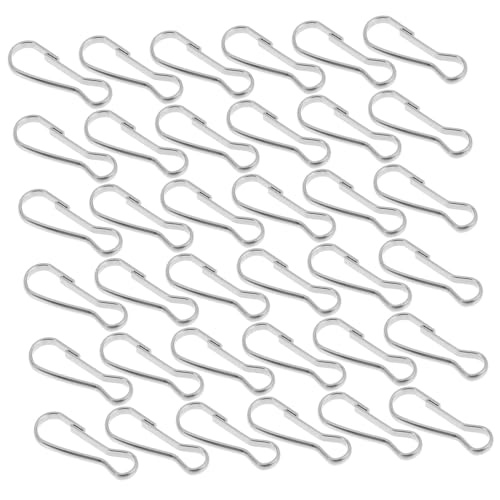 Alipis 100pcs Metal Spring Snap Hooks Clip Key Ring Buckles Practical Spring Buckles for Lanyard Home Office Use