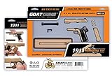 GoatGuns Miniature 1911 Model Coyote | 1:2.5 Scale Diecast Metal Build Kit