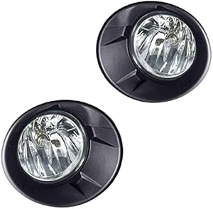 A ABIGAIL Driving Fog Lights Lamps Replacement for Chevy Camaro 2010 2011 2012 2013 with Halogen Bulbs & Black Bezel (Clear Lens)