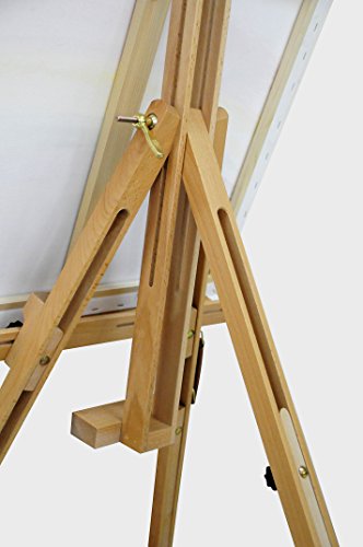 Miniatura 6 de Exerz Caballete De Dibujo Portátil, Caballete Trípode Altura Ajustable 130-191 Cm De Madera De Haya - Ideal Para Artistas, Pintura Y Uso En Exterior