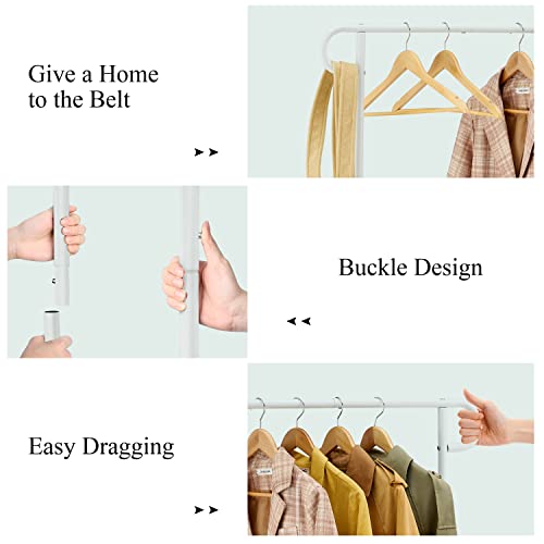 Hoctieon Rolling Clothes Rack,Portable Clothing Racks For Hanging Clothes,Garment Rack On Wheels,Freestanding Closet Wardrobe Rack Black #TOP4