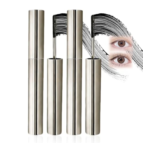 2 Unidades De Máscara De Pestañas Tubing, Máscara Negra Resistente Al Agua, Con Cepillo De Metal, Volumen Y Longitud, Máscara De Pestañas Para Pestañas, 0,22 Fl Oz