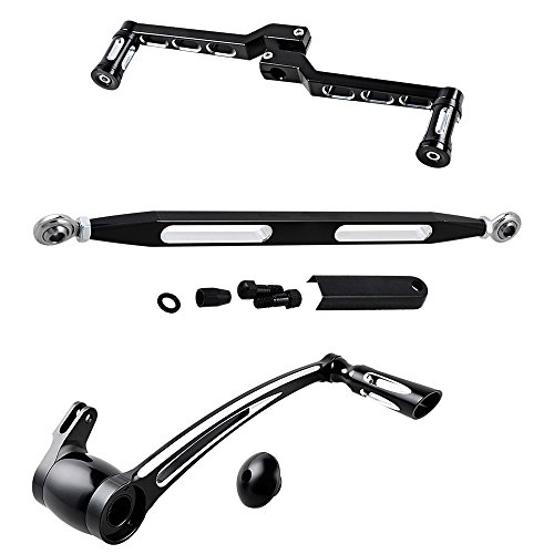 Astra Depot Set Heel Toe Shifter Pegs + Brake Arm Lever Peg Pedal + Shift Linkage Fit 2008-2013 Harley Road King Street Electra Glide #TOP14