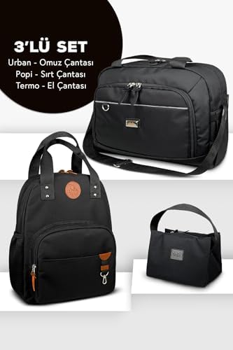 Stylo Urban X Pro Anne Bebek Bakım Kadın Çantası ve Yeni Doğan Çantası (SİYAH) - Görsel 2