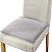 Ecloud Shop Coussin de Chaise Coussin de Siège 40x40 cm Coussin de Mousse Rembourré Antidérapant Doux pour Manger Jardin Cuisine Maison Canapé Décor Housse Amovible (2 Pièces, Gris Clair)