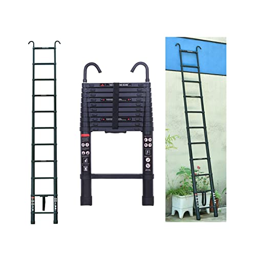 3,2m Teleskopleiter Ausziehleiter mit Abnehmbarem Haken für...