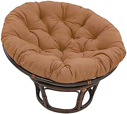 AHSBND Large Round Papasan Chair Cushion, Thick Outdoor Rocking Chair Cushion, Rattan Hanging Basket Cushion, Egg Nest Replacement Pad(Coffee,70 * 70cm)